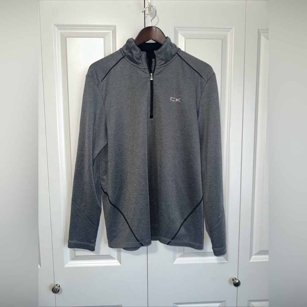 Calvin Klein Lightweight Active Quarter Zip Jacket L Grey